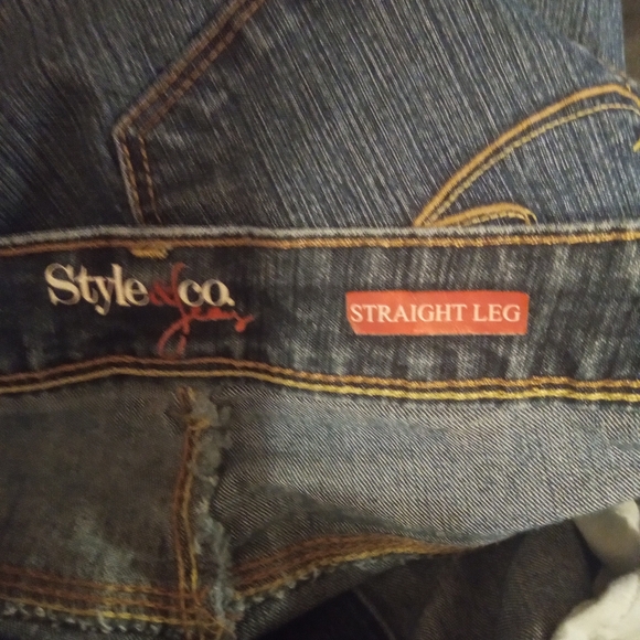Style &co plus size straight leg women's jeans - Picture 3 of 4